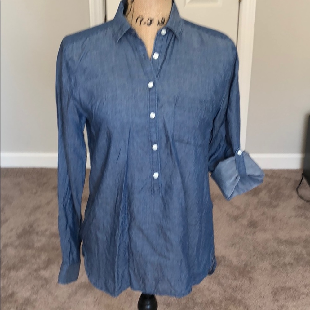 Loft Chambray Button Up - image 1
